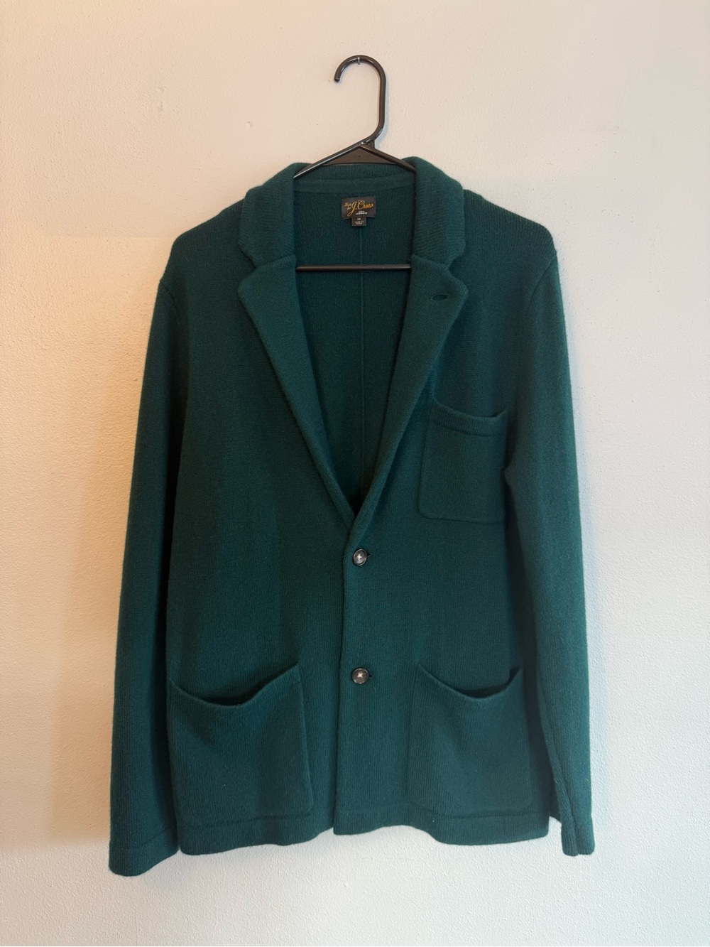 J.Crew 100% Cashmere Sweater Blazer Old Forest Green - Men’s M